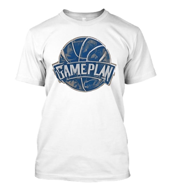 Gameplan Basketball Painting Blue Basketball T-Shirt
