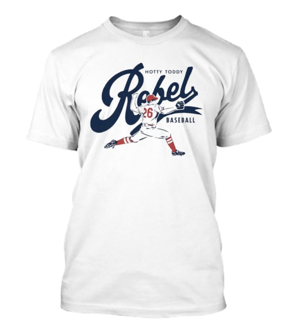 Hotty Toddy Rebel Ole Miss Baseball 36 T-Shirt