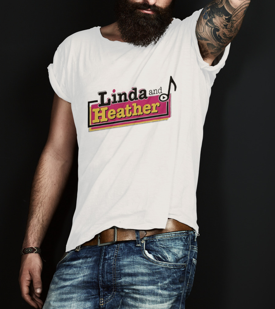 Linda And Heather Baseball Text Vintage Retro Block T-Shirt