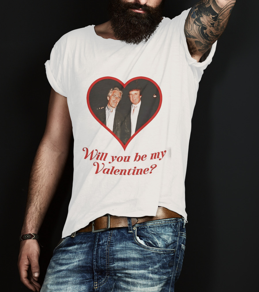 Will You Be My Valentine Heart Frame T-Shirt