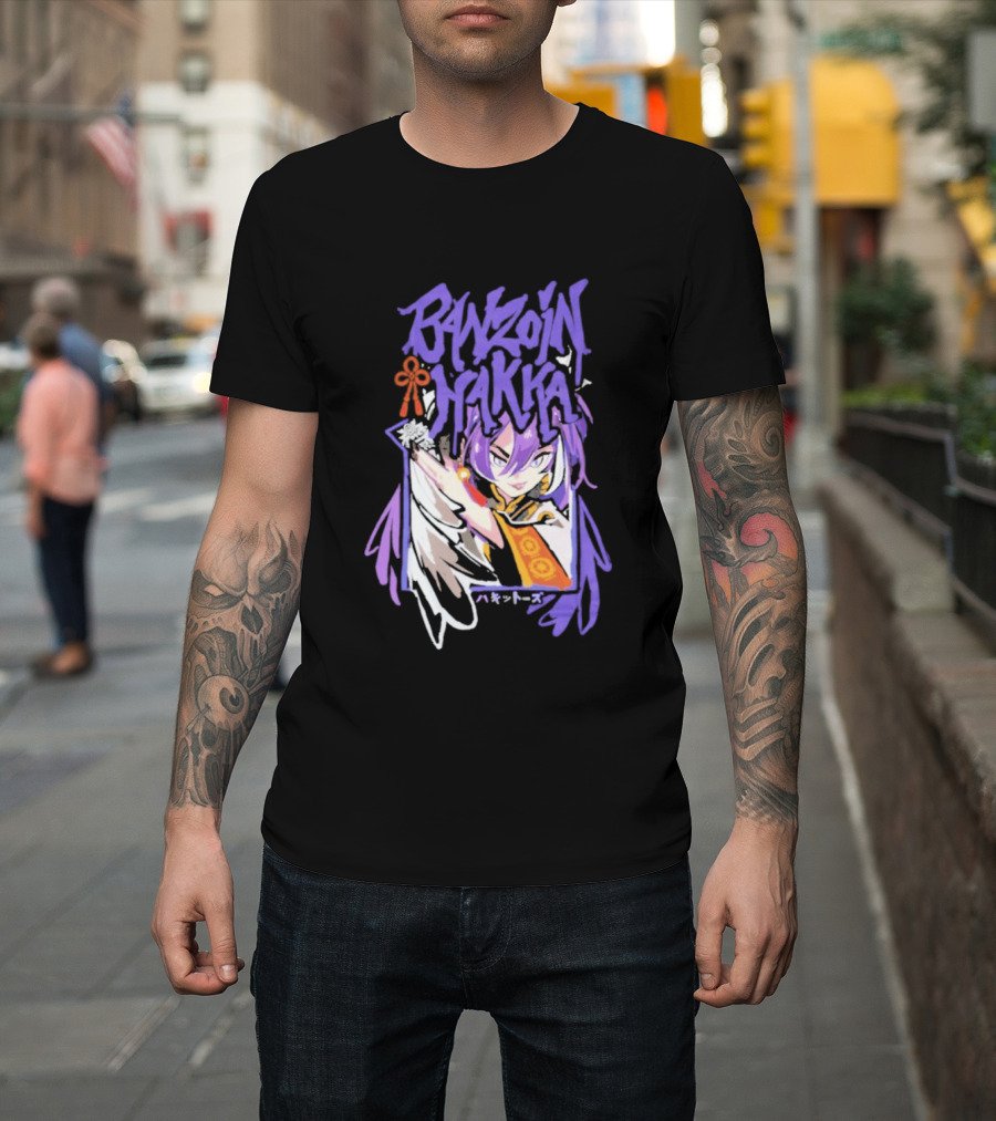 Banzoin Hakka Anime Character Purple Hair And Orange Outfit T-Shirt