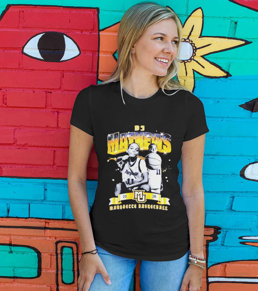 BJ Mathews Marquette Golden Eagles Basketball 2026 MJ 11 T-Shirt