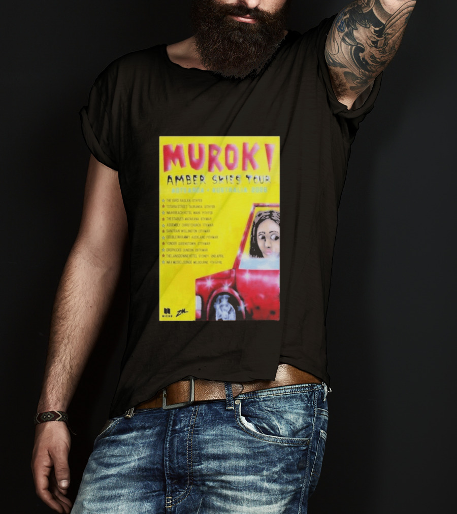 Muroki Amber Skies Tour Aotearoa Australia 2026 T-Shirt