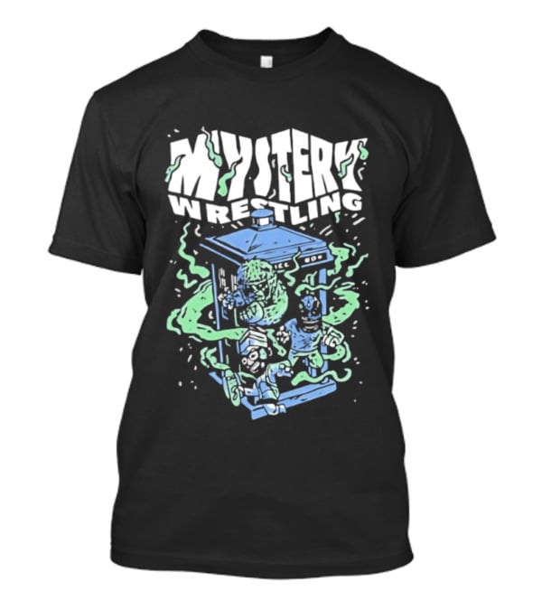 Mystery Wrestling Dr Who Boxing Tardis Green Monster Match T-Shirt
