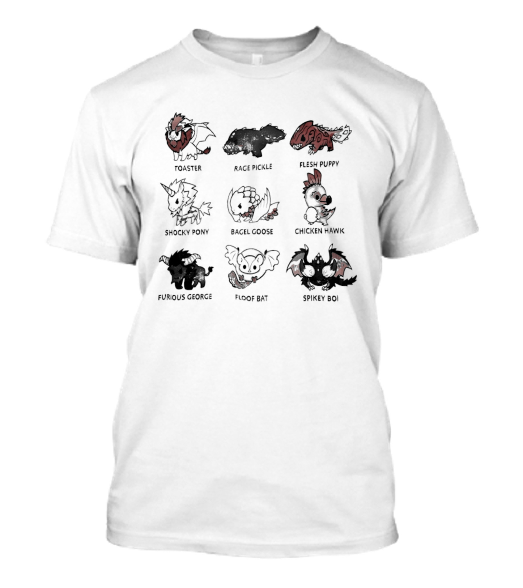 TeeTurtle Monster Evolution Toxikit Rage Beast Spikeback Angel Beast Demonic Angel Savage Crusher Puppet Bat Beast Pup T-Shirt
