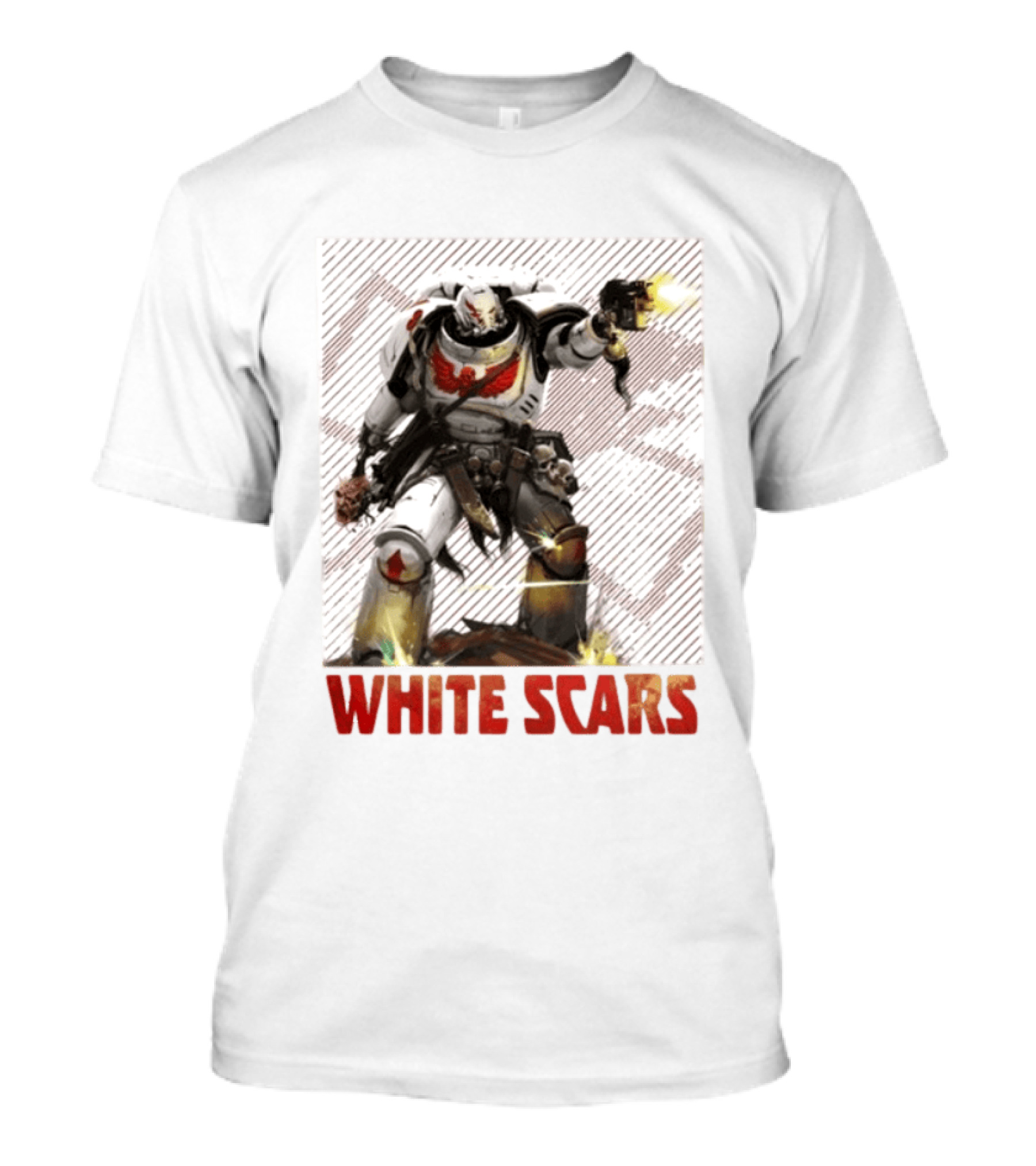 Warhammer 40 000 White Scars Power Armor Warrior With Weapon T-Shirt