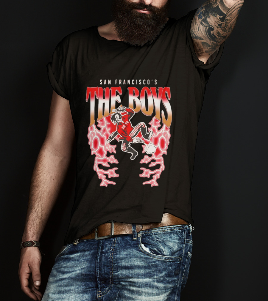 San Francisco's The Boys Vintage Cartoon Style Electric Burst T-Shirt