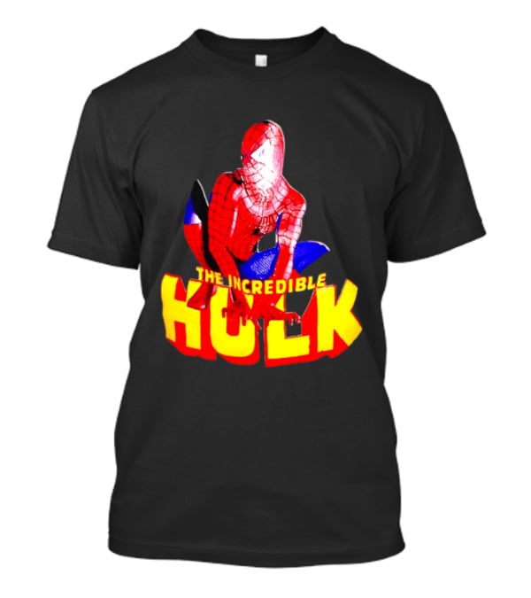 Spider Man The Incredible Hulk Crossover Marvel Mashup T-Shirt