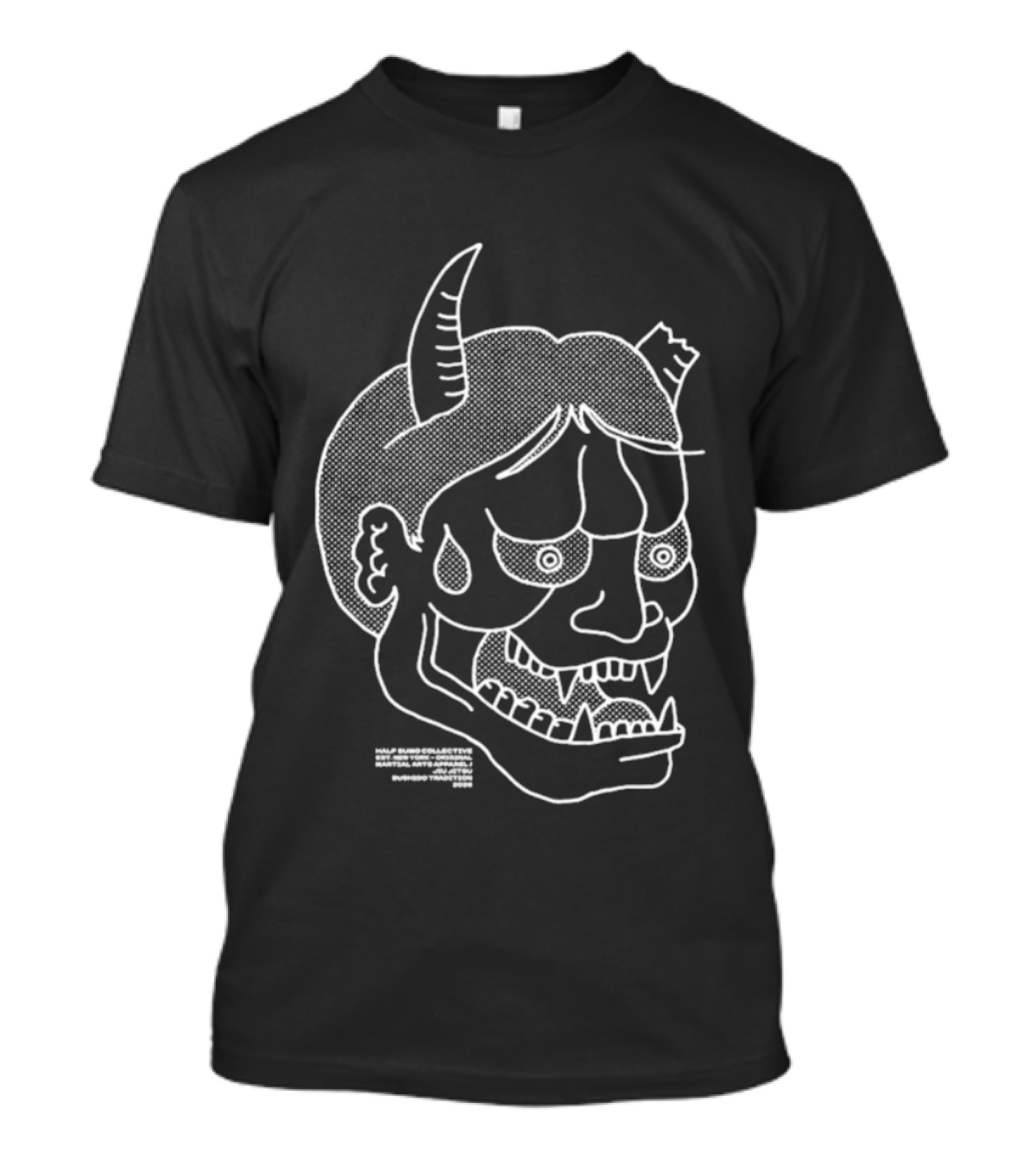 Half Sumo Oni Demon Mask T-Shirt