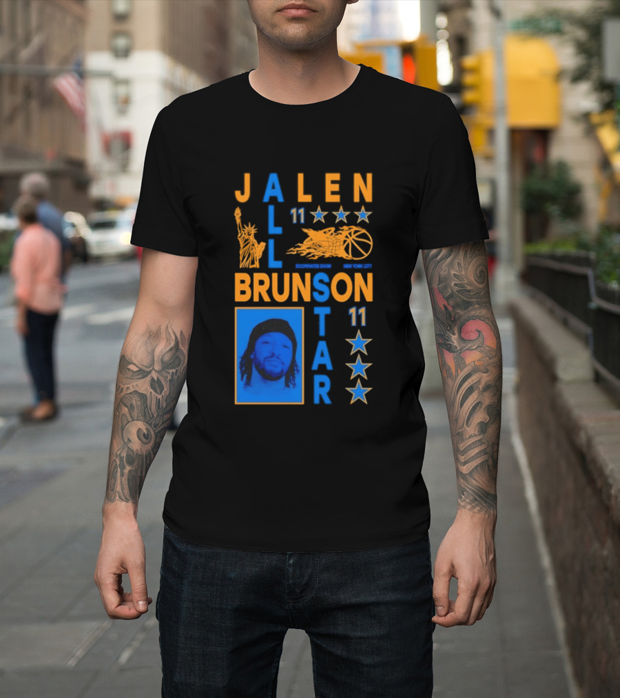 Jalen Brunson 11 NY Knicks All Star Basketball Stars T-Shirt