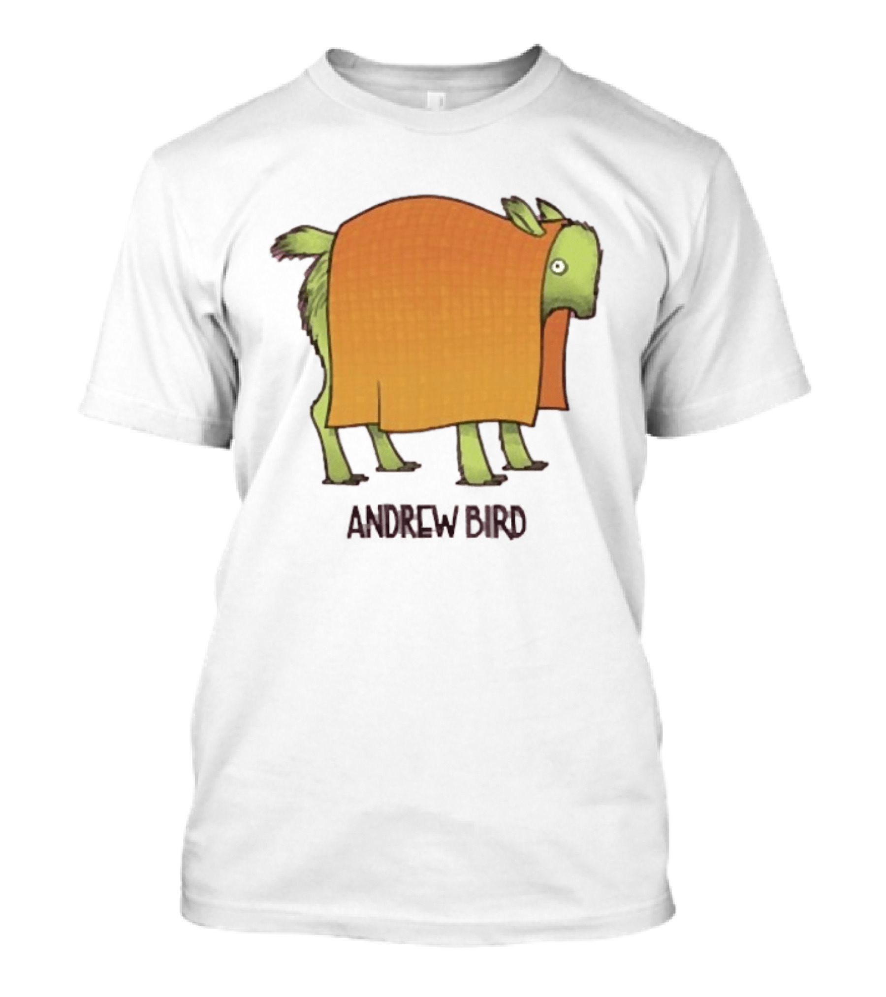 Andrew Bird Blanket Beastie Green Animal With Orange Blanket T-Shirt