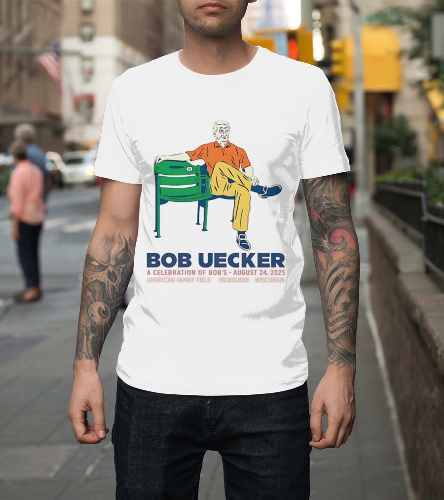 Bob Uecker A Celebration Of Bob's Life August 24 2023 Milwaukee Baseball Chair 21 T-Shirt