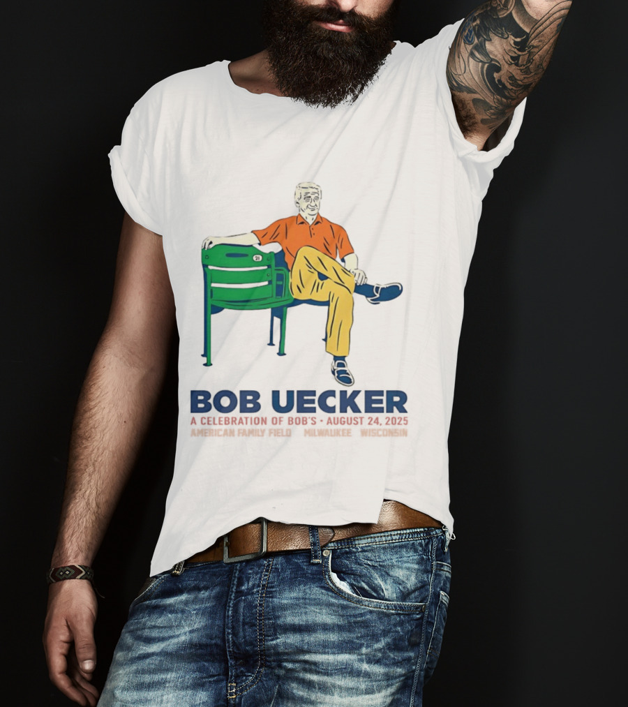 Bob Uecker A Celebration Of Bob's Life August 24 2023 Milwaukee Baseball Chair 21 T-Shirt