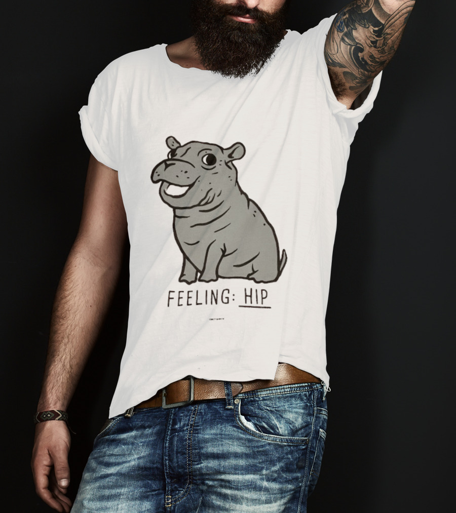Feeling Hip Teamfiona Hippo Cute Cartoon T-Shirt