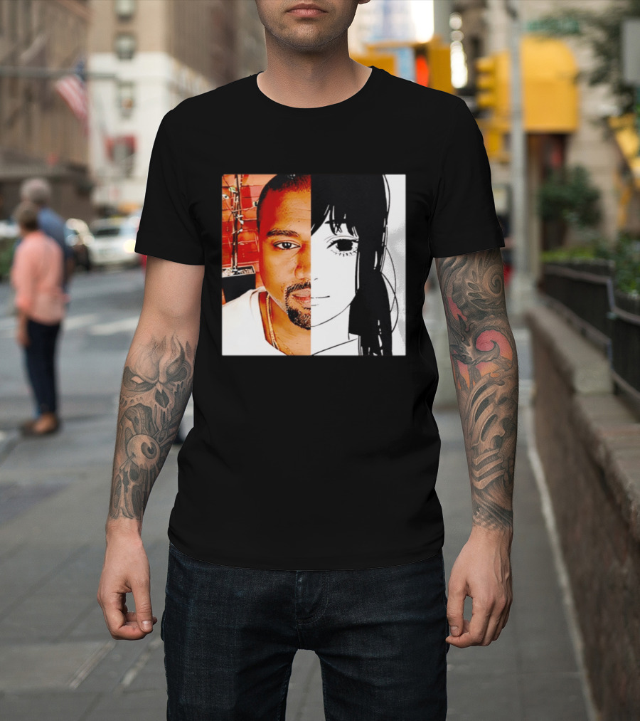Chainsaw Man Asa Mitaka Kanye West YeAsa Split Face T-Shirt