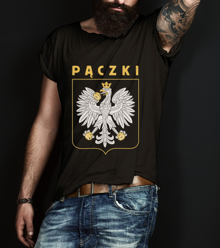 Pączki Polish Eagle Crest Screen Print T-Shirt