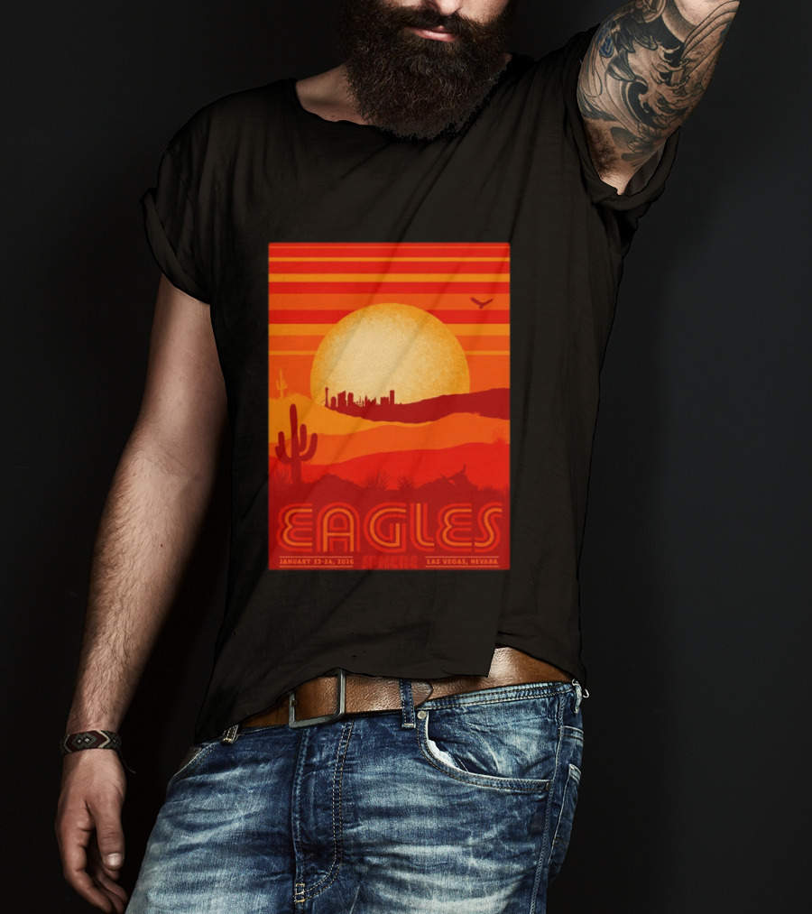 Eagles Live 2026 Sphere Las Vegas January 23 24 Desert Sunset T-Shirt