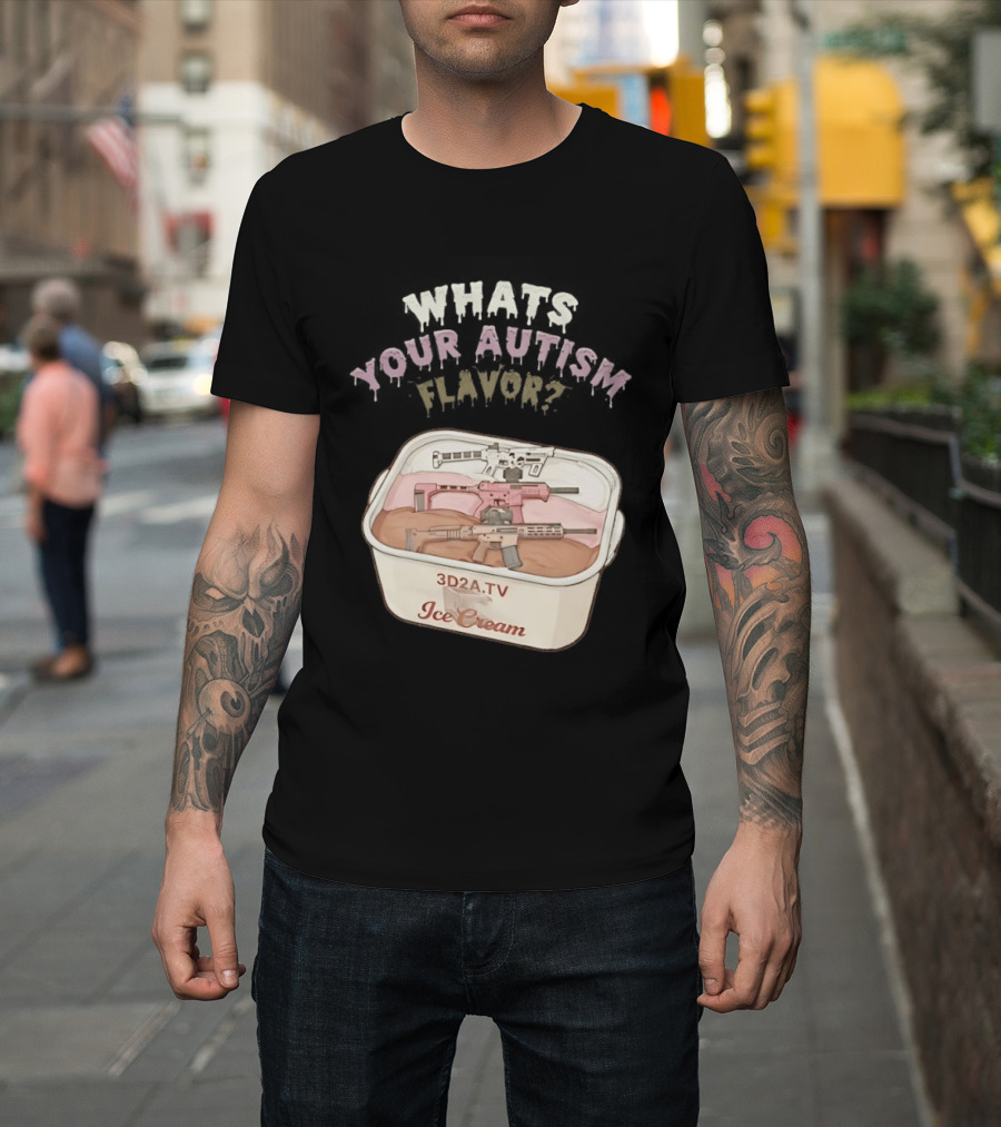 3D2A.TV Ice Cream Whats Your Autism Flavor T-Shirt