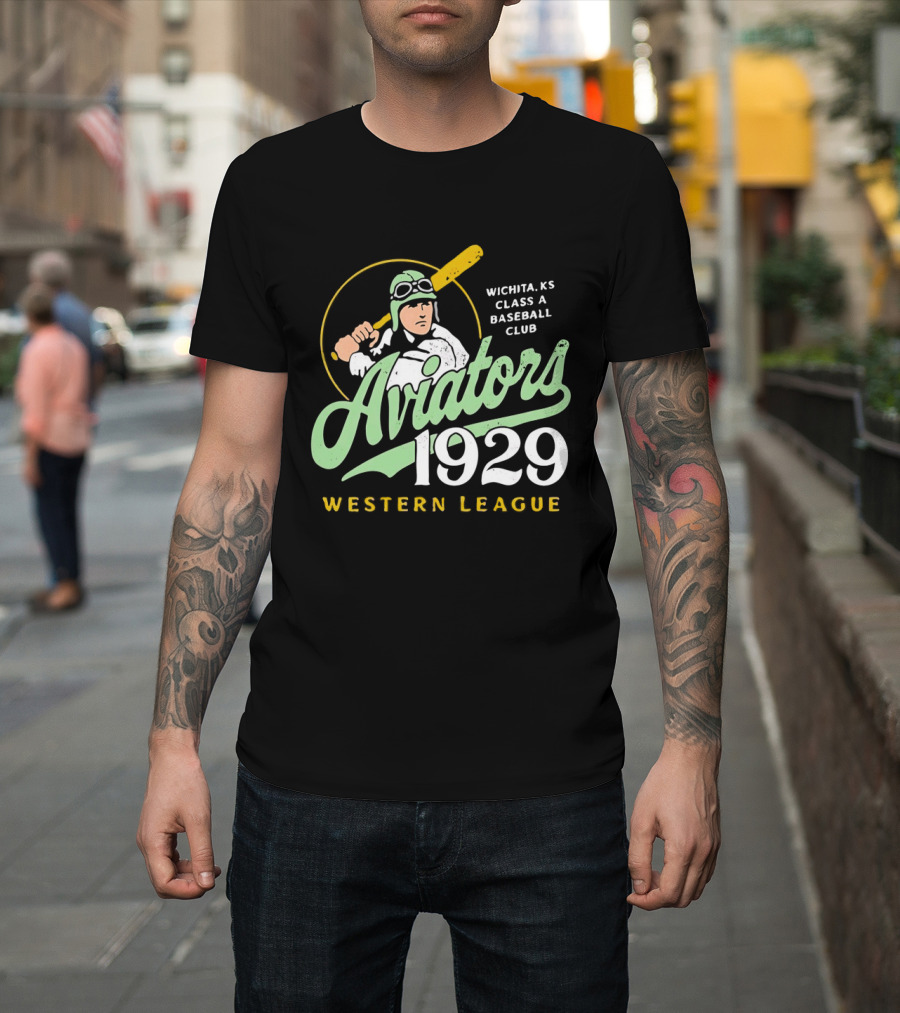 Wichita KS Aviators 1929 Western League Baseball Club T-Shirt