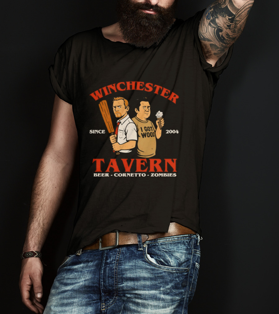 Winchester Tavern Beer Cornetto Zombies Since 2004 T-Shirt