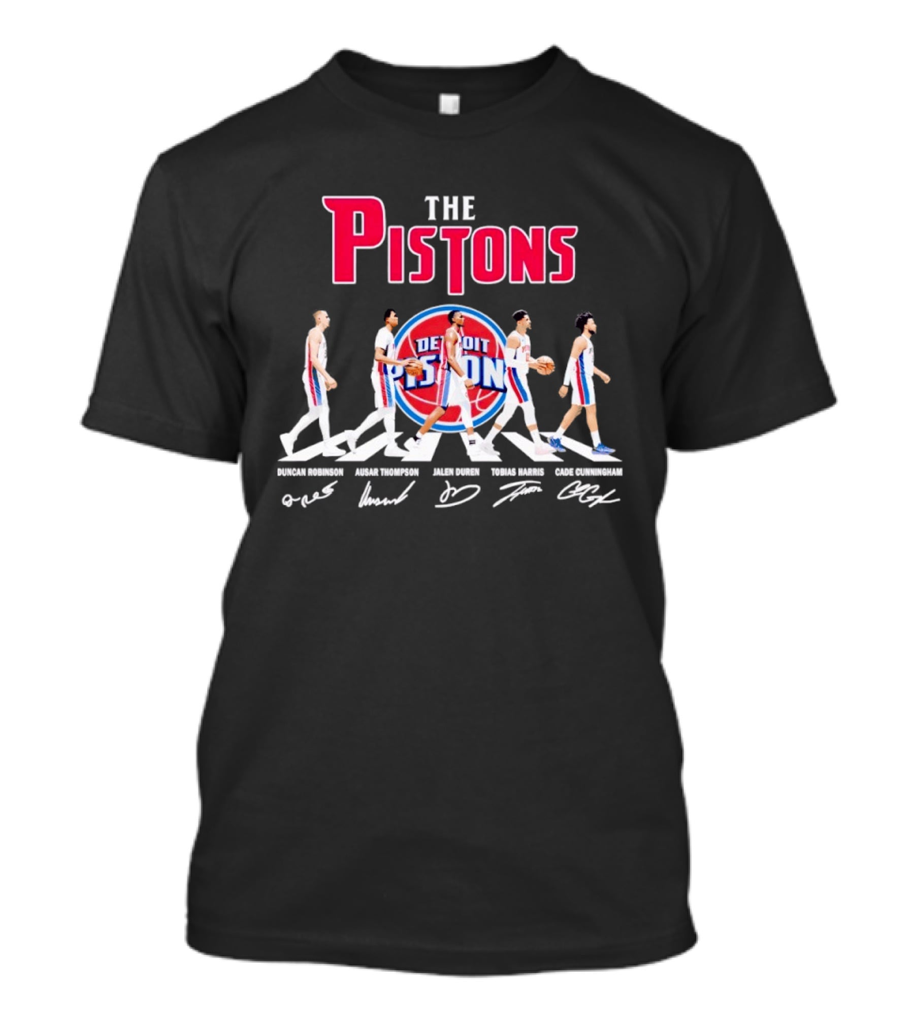 The Pistons Abbey Road Detroit Basketball Signatures T-Shirt