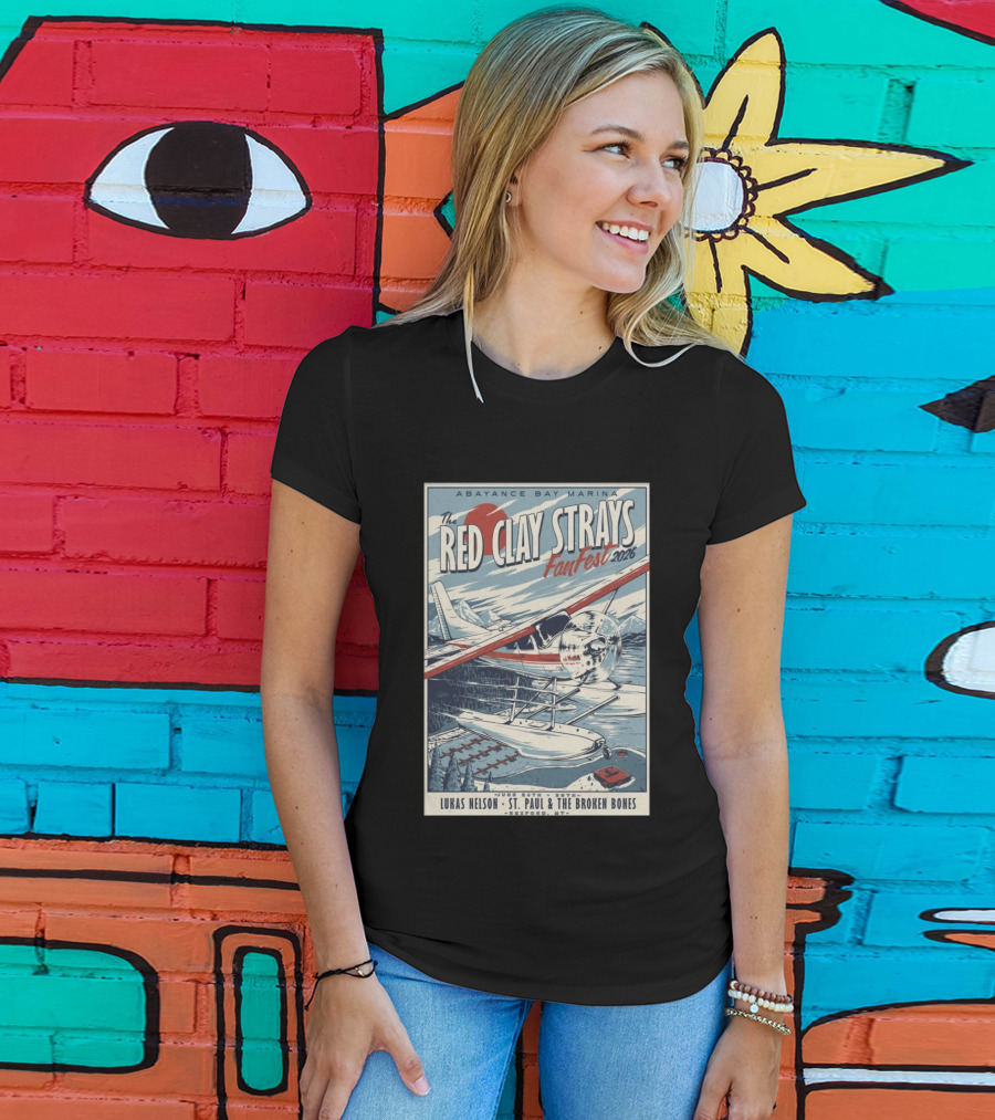 Abayance Bay Marina Red Clay Strays Fanfest 2026 Tour Rexford MT Lukas Nelson St. Paul And The Broken Bones T-Shirt
