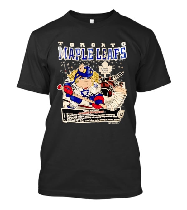 Toronto Maple Leafs Miss Piggy Hockey Collaboration With Iconic Rules And Goalie T-Shirt