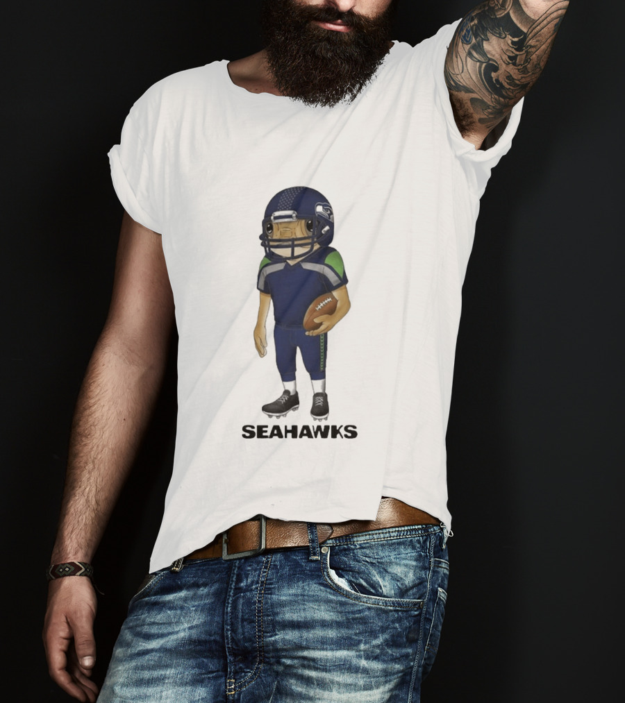 Bad Bunny Seattle Seahawks Concho Helmet Seahawks Football Player T-Shirt