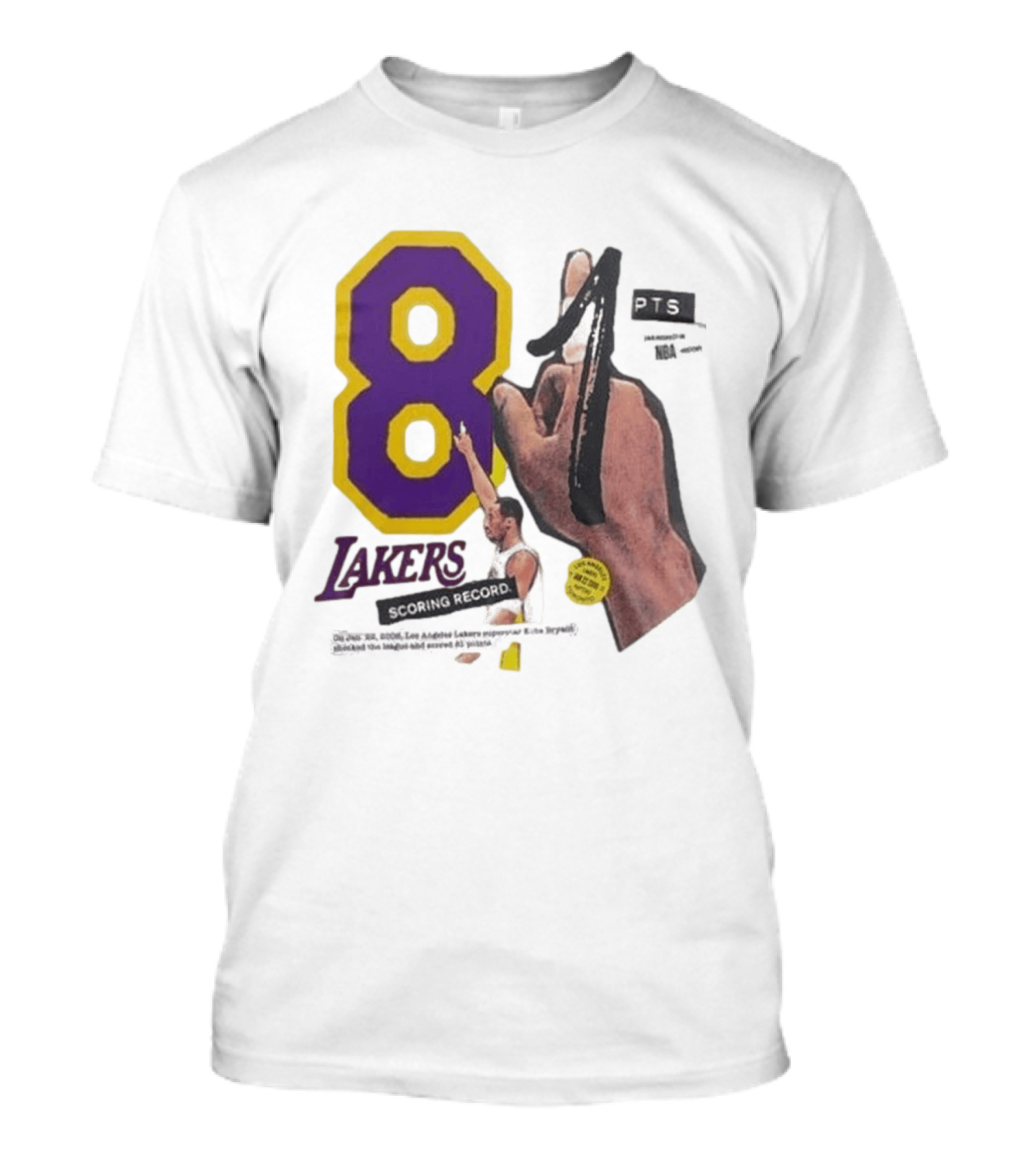 Los Angeles Lakers 81 Points Scoring Record Kobe Bryant 20th Anniversary T-Shirt