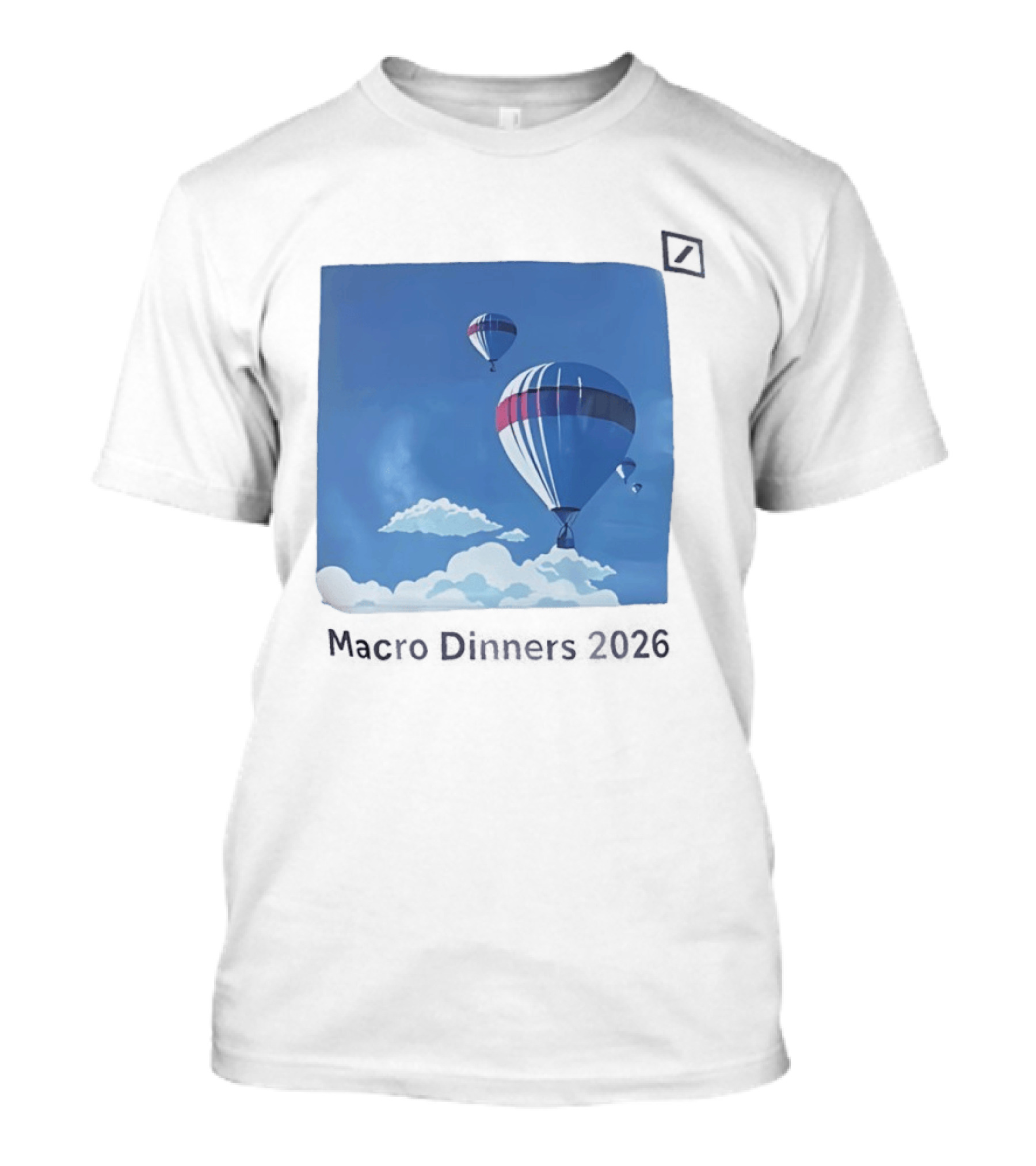 Macro Dinners 2026 Blue Sky Hot Air Balloons T-Shirt