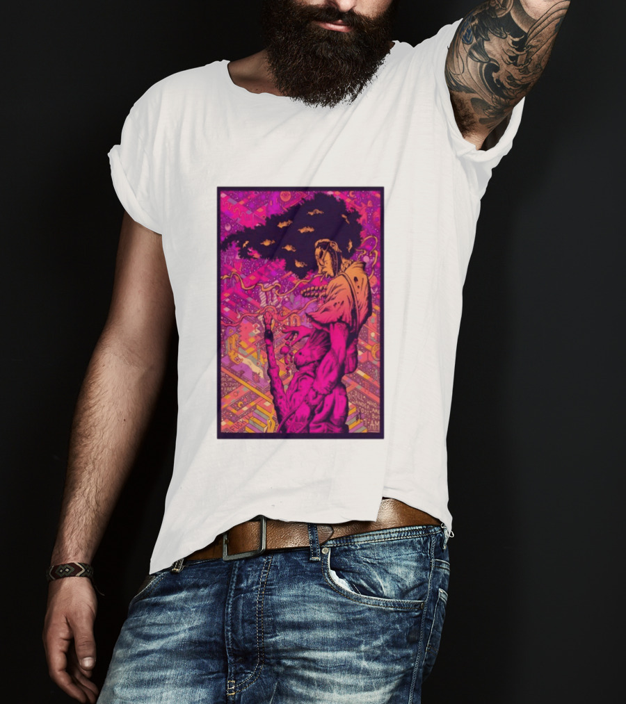 Third Eye Samurai Not All Who Wander Are Lost But I Am Psychedelic Fantasy Scene T-Shirt