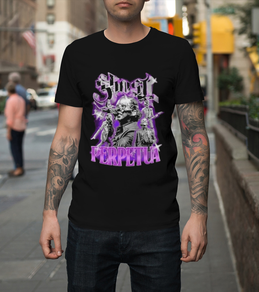 Ghost Perpetua 2026 Band Members Purple Goth Aesthetic T-Shirt
