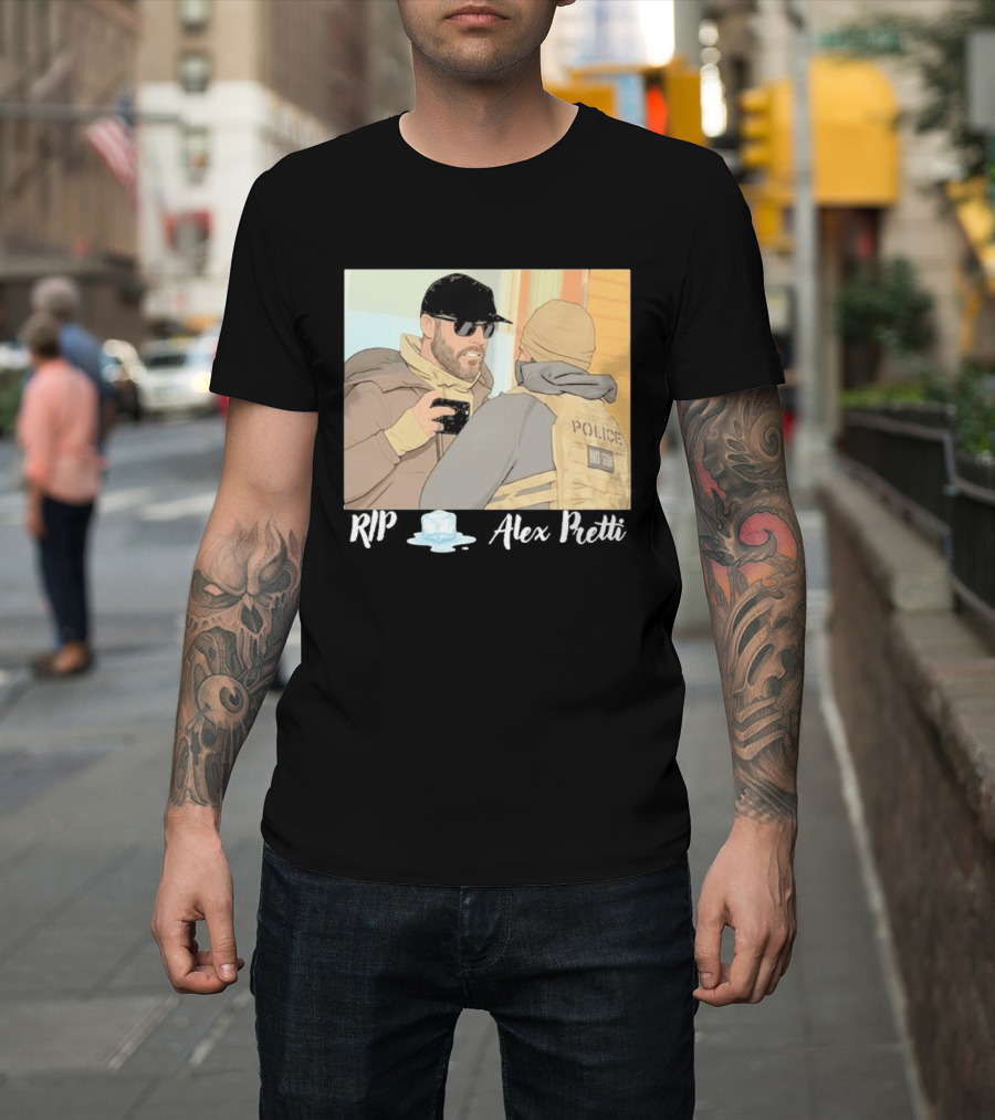 RIP Alex Pretti Melting Ice Justice For Alex Pretti Abolish ICE T-Shirt