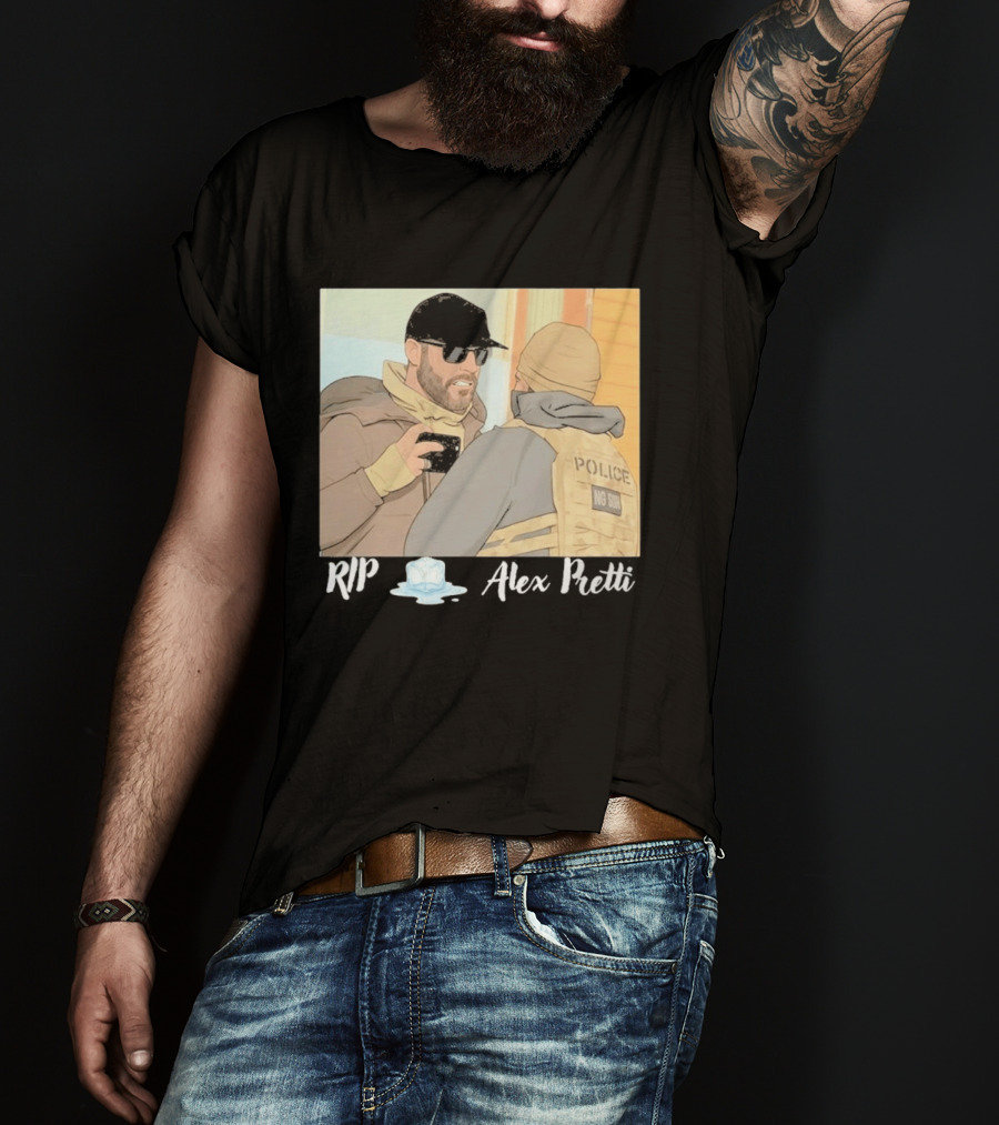 RIP Alex Pretti Melting Ice Justice For Alex Pretti Abolish ICE T-Shirt