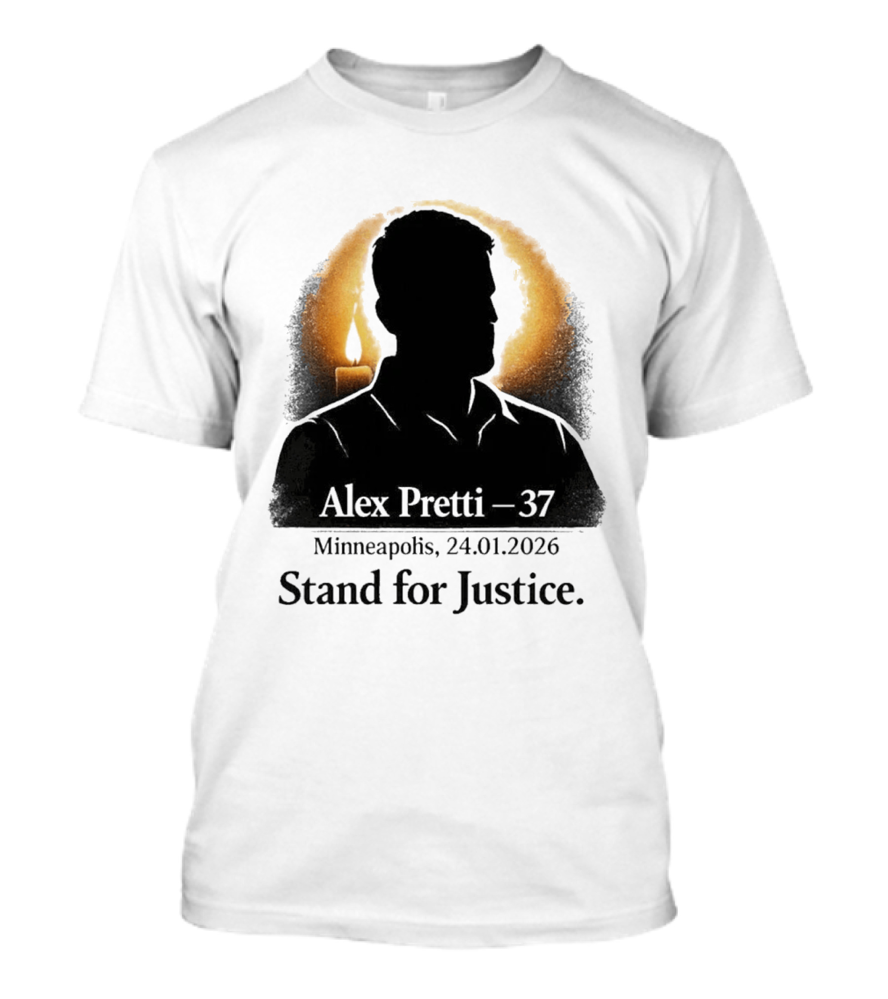 Alex Pretti 37 Minneapolis 24.01.2026 Stand For Justice Candle T-Shirt