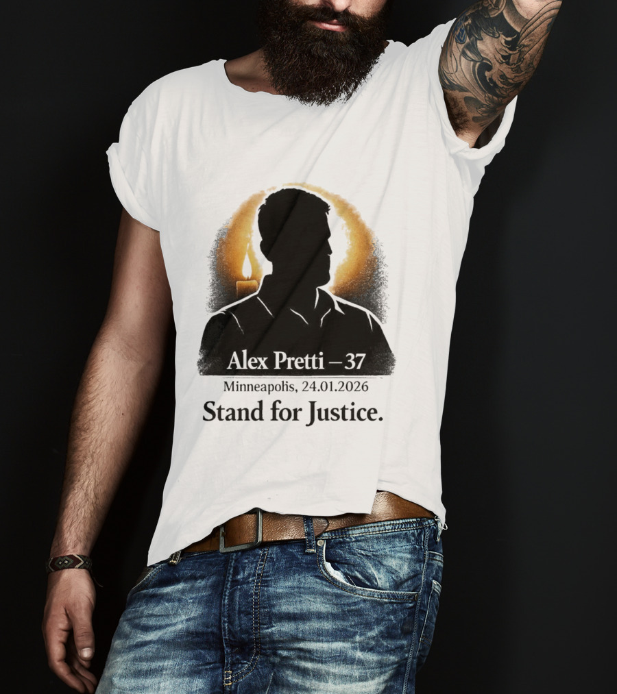 Alex Pretti 37 Minneapolis 24.01.2026 Stand For Justice Candle T-Shirt