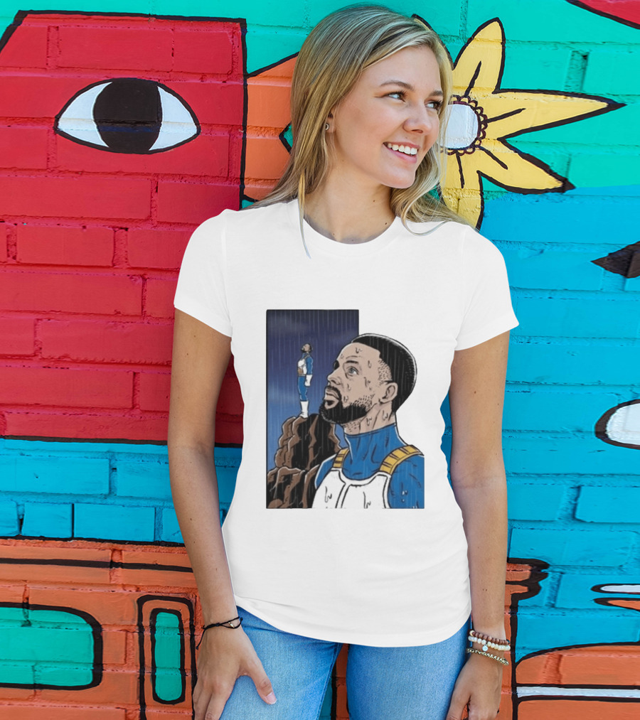 Dragon Ball Z Stephen Curry Vegeta Rainy Day Crossover T-Shirt