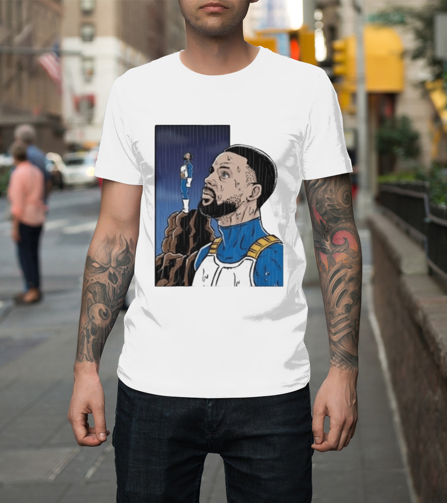 Dragon Ball Z Stephen Curry Vegeta Rainy Day Crossover T-Shirt