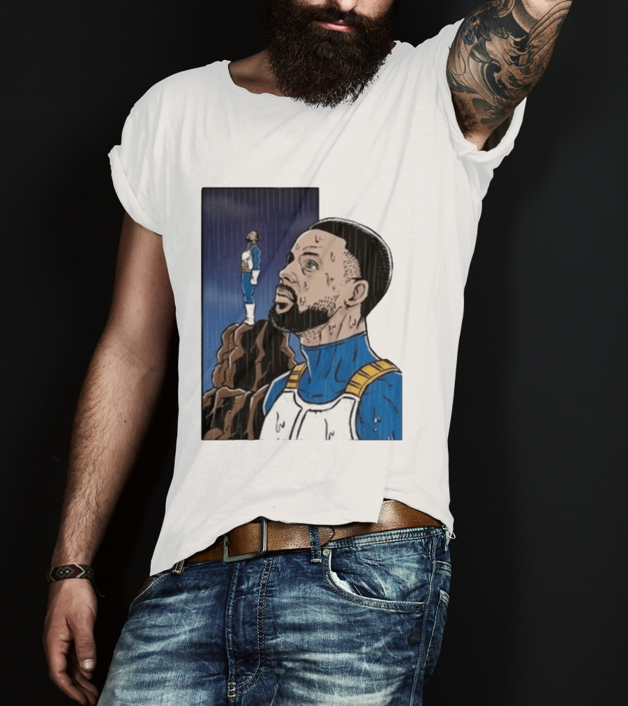 Dragon Ball Z Stephen Curry Vegeta Rainy Day Crossover T-Shirt