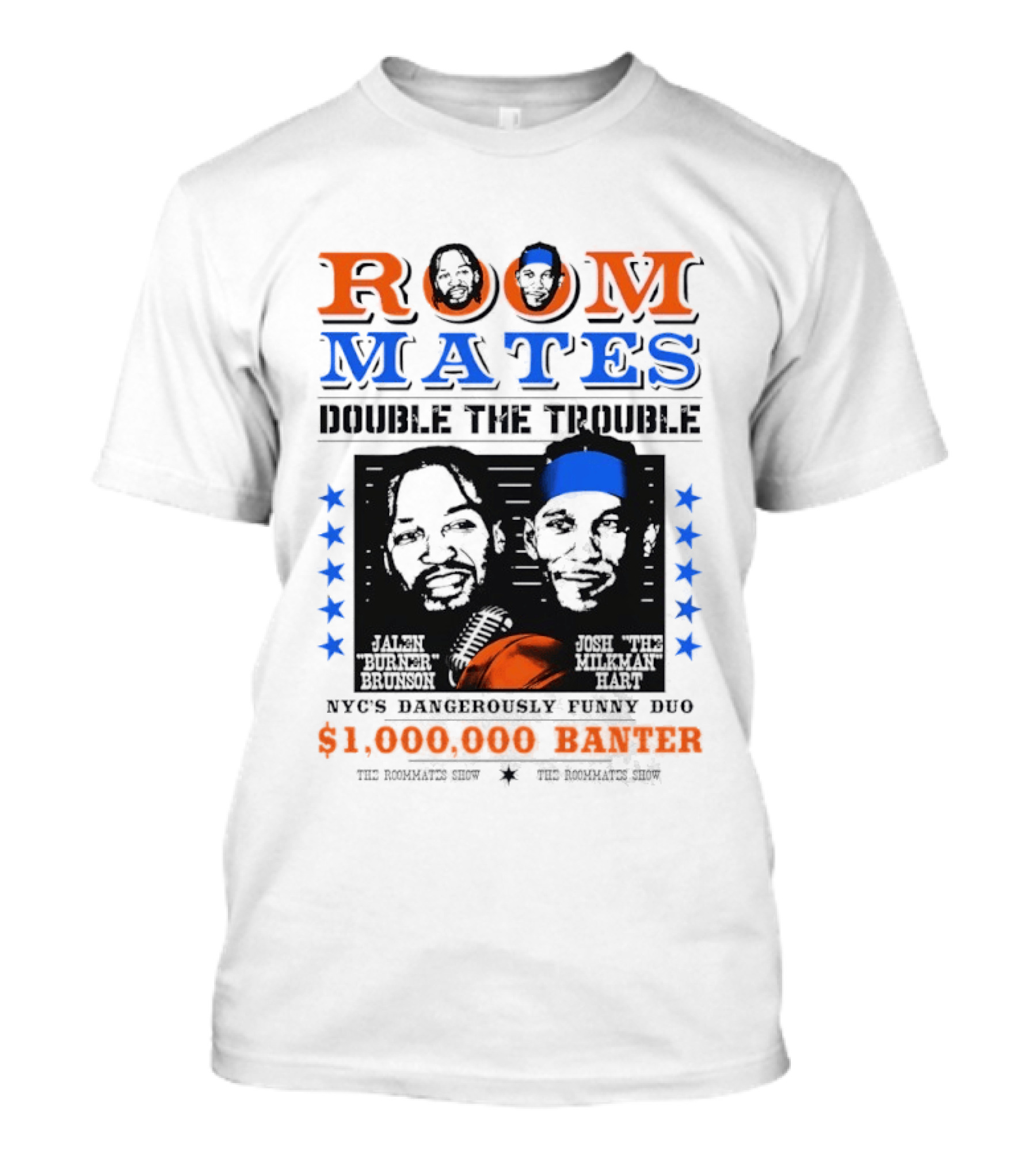ROOMMATES Double The Trouble New York Knicks Dynamic Duo Million Dollar Hustle T-Shirt