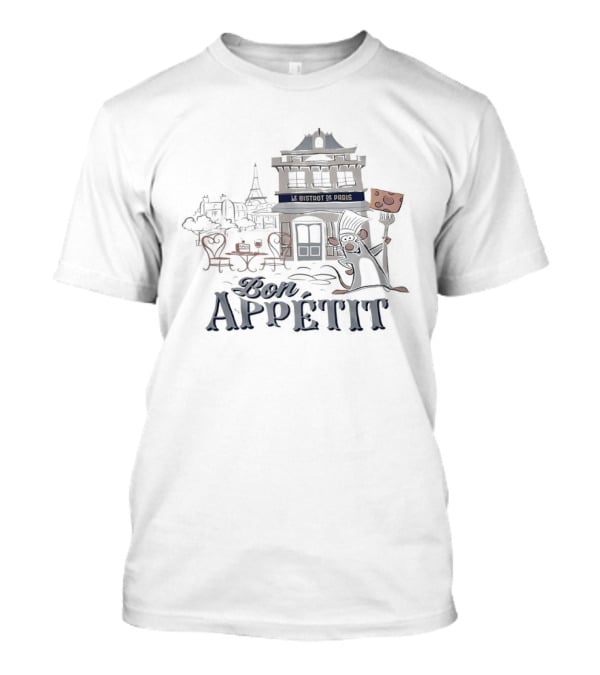 Remy Bon Appetit Ratatouille Adventure Parisian Bistro Scene T-Shirt