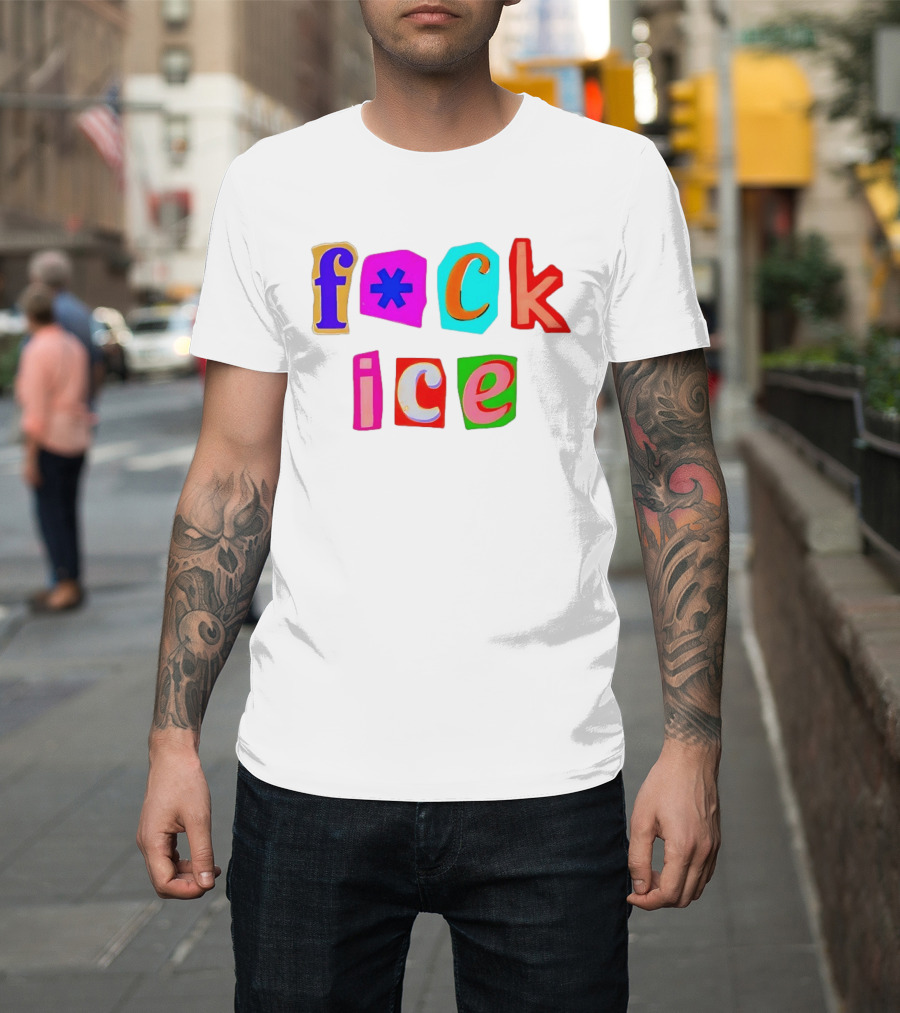 F*ck Ice Colorful Letters T-Shirt