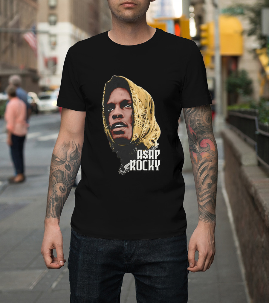 ASAP Rocky Headscarf Style Bandana Fashion Trend T-Shirt