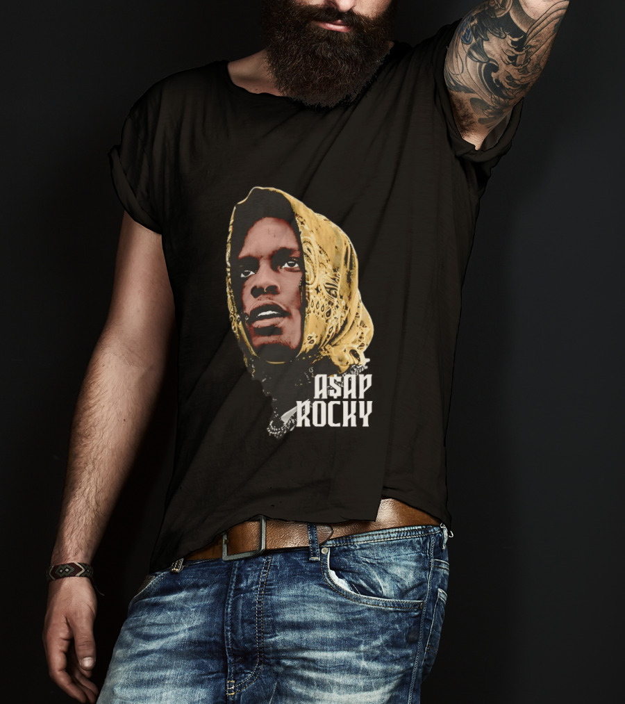 ASAP Rocky Headscarf Style Bandana Fashion Trend T-Shirt