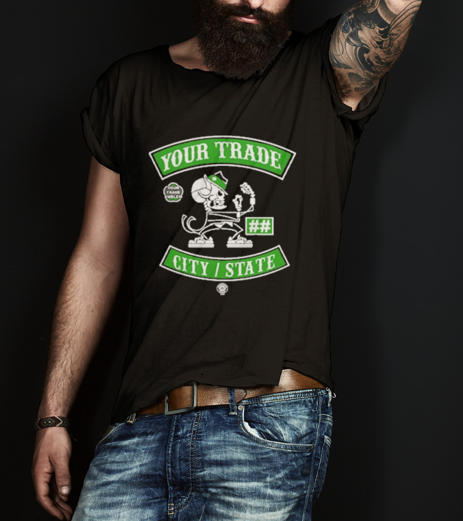 Catch The Truck Members Your Trade City State Skeleton Cartoon T-Shirt