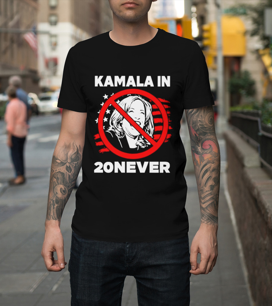 Kamala In 20never Political Statement With Prohibition Sign And Stars T-Shirt