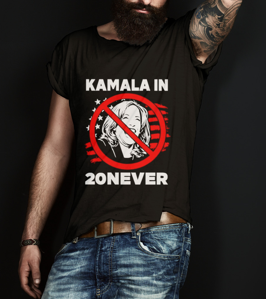 Kamala In 20never Political Statement With Prohibition Sign And Stars T-Shirt