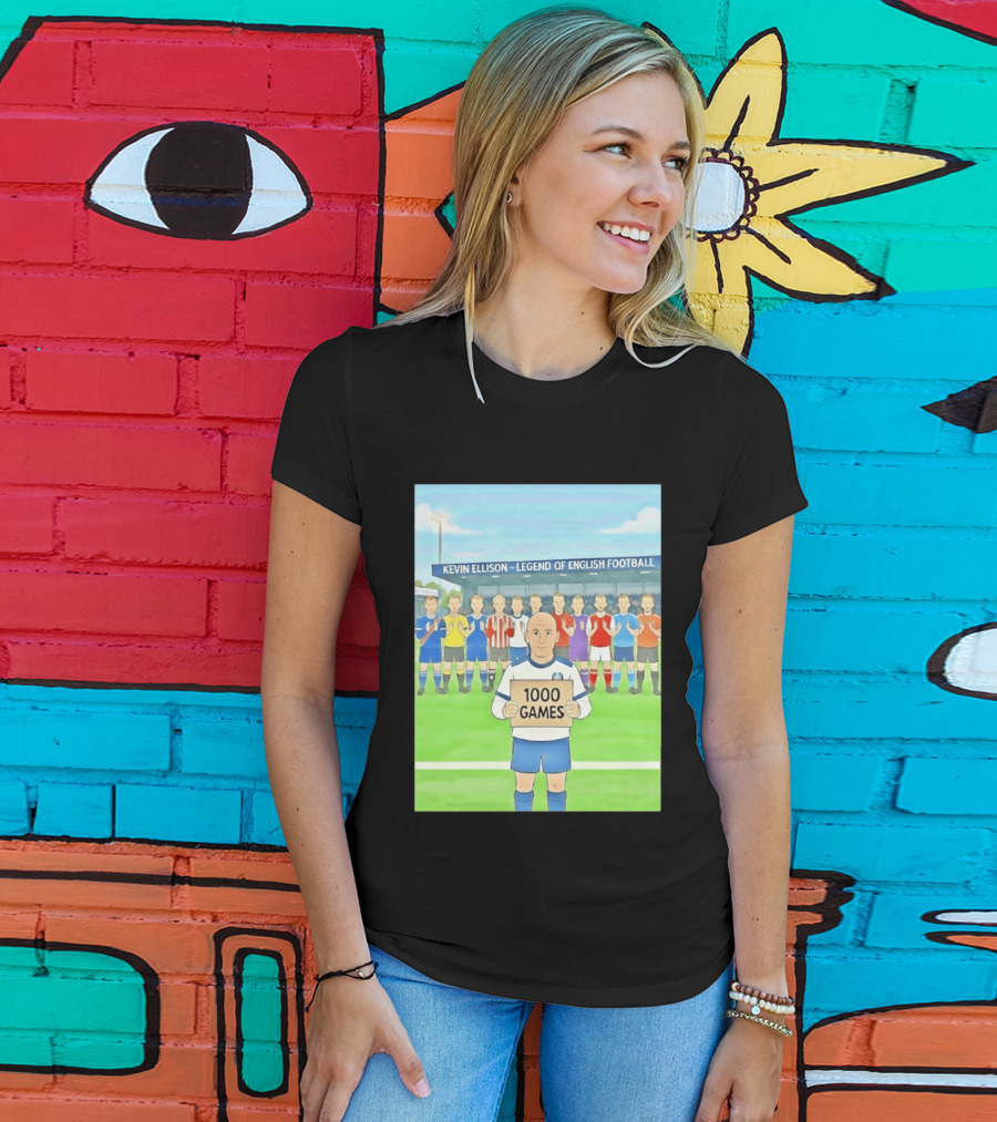 Kevin Ellison Legend Of English Football 1000 Games Celebration T-Shirt