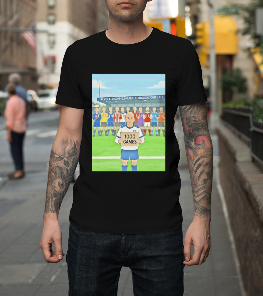 Kevin Ellison Legend Of English Football 1000 Games Celebration T-Shirt