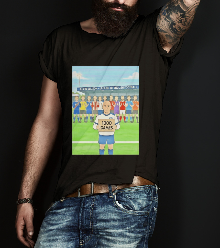 Kevin Ellison Legend Of English Football 1000 Games Celebration T-Shirt